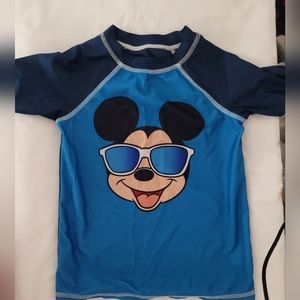 Disney Junior Toddler Boys 2-Tone Blue Mickey Mouse Shirt 4T